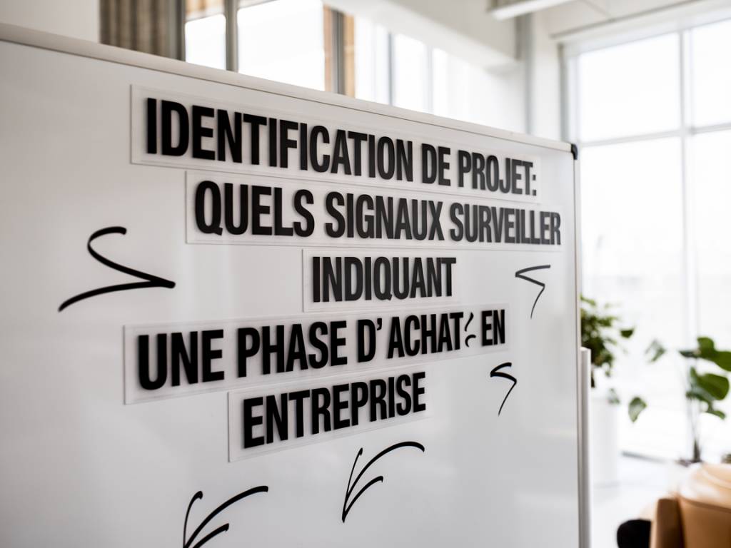 Identification de projet : quels signaux surveiller indiquant une phase d'achat en entreprise ?